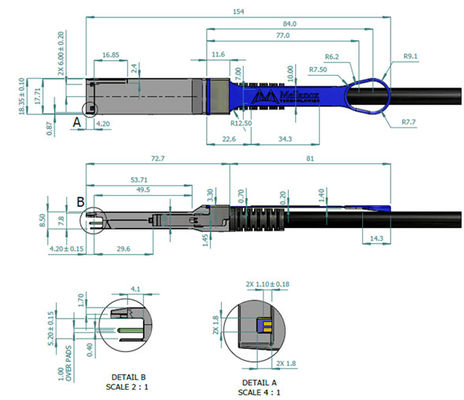 Cáp DAC Mellanox IB EDR dài 5m MCP1600-E005E26 tốc độ cao 100Gb/S QSFP28 mới và chính hãng