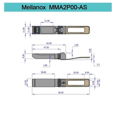 Mô-đun thu phát Mellanox SFP có thể cắm MMA2P00-AS 25GbE LC-LC SR Lên đến 100m