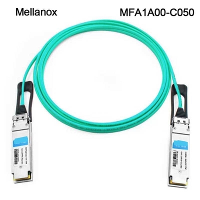 QSFP LSZH Mellanox AOC Cáp quang hoạt động MFA1A00-C050 100GbE 50m mới và nguyên bản