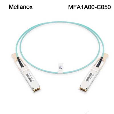 QSFP LSZH Mellanox AOC Cáp quang hoạt động MFA1A00-C050 100GbE 50m mới và nguyên bản