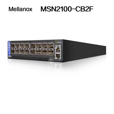 MSN2100-CB2F Bộ chuyển mạch Ethernet Mellanox Nửa chiều rộng 10/25GbE và 100GbE