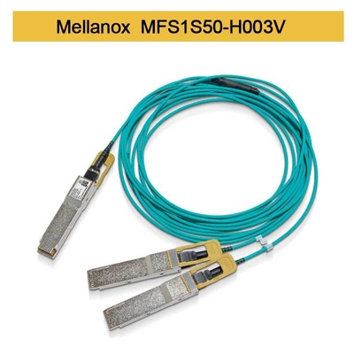 Cáp AOC MFS1S50-H003V 200GbE sang 2x100GbE QSFP56 sang 2xQSFP56 MMF Mellanox