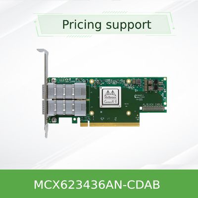 Card bộ điều hợp Nvidia MCX623436an-Cdab Connectx-6 Dx En, 100gbe, Ocp3.0, với Quản lý Host, Dual-Port Qsfp56, Pcie 4.0 X16, Không Crypto, Vít vặn (Tab kéo)