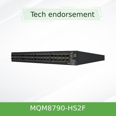 40 cổng QSFP56 Mellanox Quantum HDR Infiniband Switch 200 Gbps MQM8790-HS2F