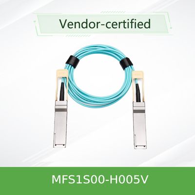 MFS1S00-H005V ((980-9I45D-00H005) Cáp quang hoạt động Aoc Tối đa 200Gb/S IB HDR QSFP56 5m