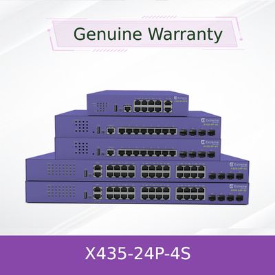 Bộ chuyển mạch Extreme Networks X435 AVB 24P X435 4S 68Gbps 50.6Mpps mới và nguyên bản