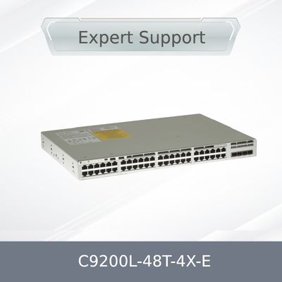 Chuyển đổi mạng C9200L-48t-4X-E gốc mới, L3, quản lý, 48 X 10/100/1000 + 4 X 10 Gigabit SFP + (uplink)
