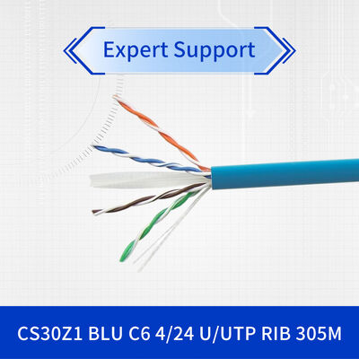 Cáp mạng Cat 6 U/UTP với 4 cặp xoắn, cuộn 305 mét và tuân thủ ANSI/TIA-568.2-D để truyền dữ liệu đáng tin cậy