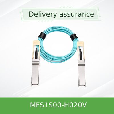NVIDIA MFS1S00-H020V 20m QSFP56 200Gb / s Cáp quang hoạt động AOC tầm xa cho InfiniBand HDR & 200GbE mạng