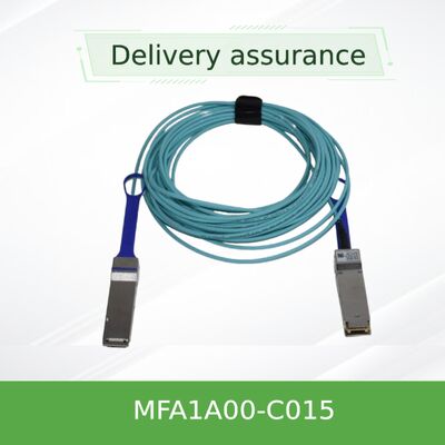 NVIDIA Mellanox MFA1A00-C015 QSFP28 100Gb/s Active Optical Cable (AOC) 15m 100GbE & InfiniBand EDR Plug-and-Play High-Speed Network Interconnect