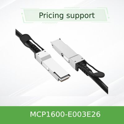NVIDIA Mellanox MCP1600-E003E26 100Gb / s QSFP28 Cáp đồng đính kèm trực tiếp thụ động   3m, EDR InfiniBand, độ trễ thấp, năng lượng gần bằng không cho kết nối giữa trung tâm dữ liệu