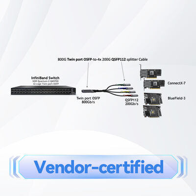 MMA4Z00-NS Mellanox Transceiver 800Gb/S Twin Port OSFP 2x400Gb/S Multimode SR8 50m