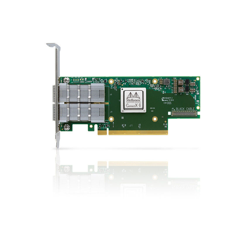 Dual Port Ethernet HDR 200GbE Thẻ Mạng Mellanox Bộ Chuyển Đổi VPI MCX653106A-HDAT ConnectX 6 QSFP56