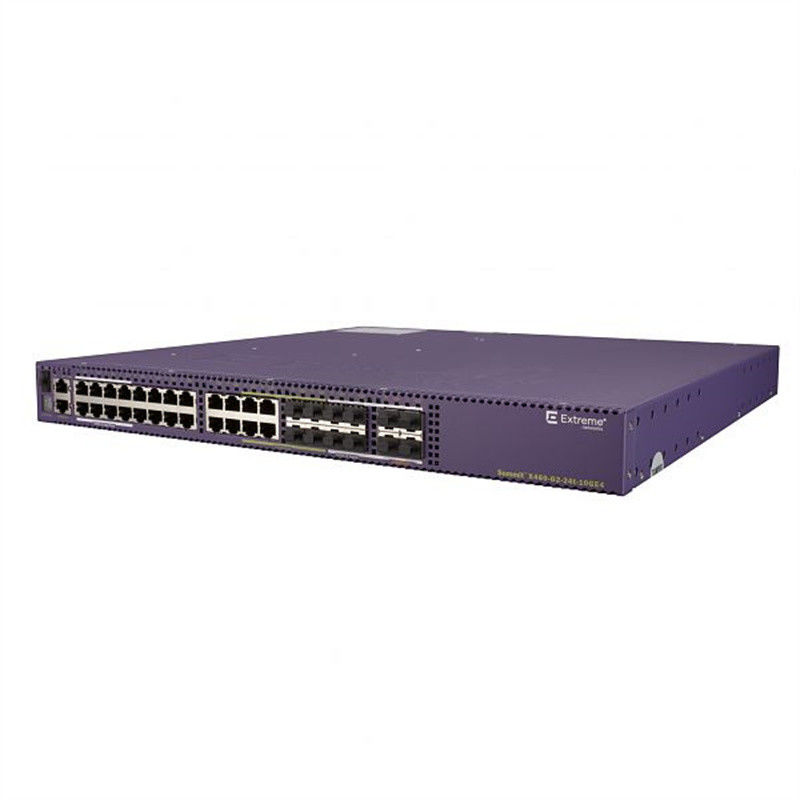 Bộ chuyển mạch AVB 24 cổng có thể xếp chồng lên nhau X460-G2-24t-GE4-Base 216Gbps