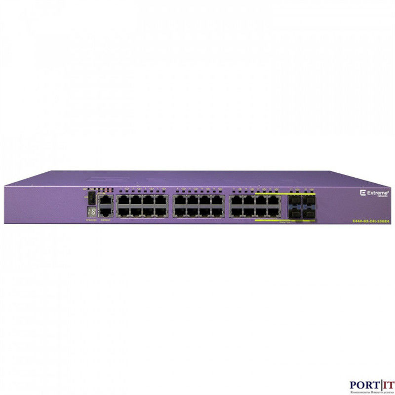 Bộ chuyển mạch Extreme Networks X440 G2 24T X440-G2-24p-10GE4 Scalable AVB 10GE4 mới và chính hãng