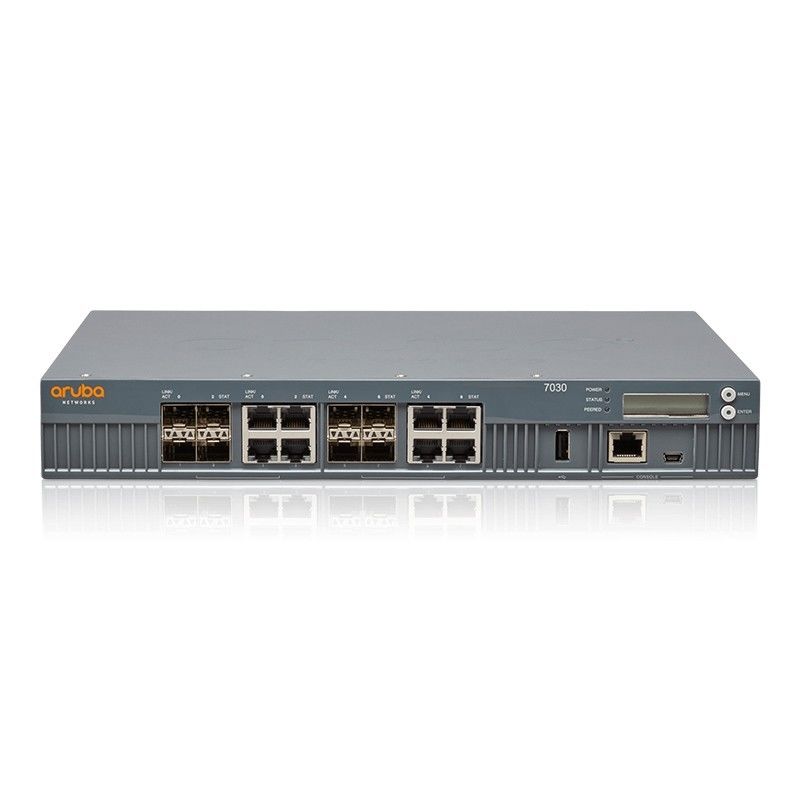 7000 Sê-ri WLAN 7030 Bộ điều khiển Aruba 64 AP 7030-RWJW686A 8 Cổng kết hợp
