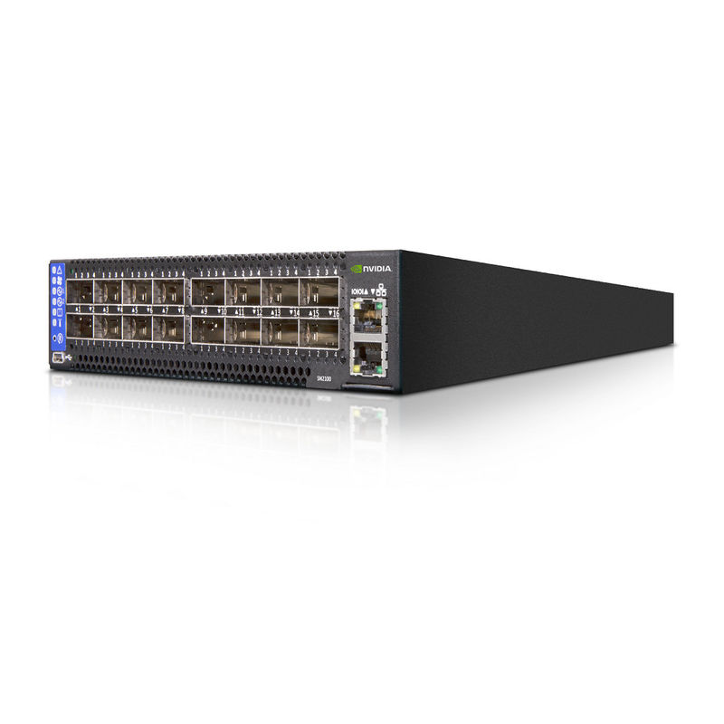 Công tắc 2 lõi Độ sâu ngắn Mellanox SN2000 MSN2100-CB2F 100GbE 1U 16 Cổng QSFP28 2 AC PSU X86