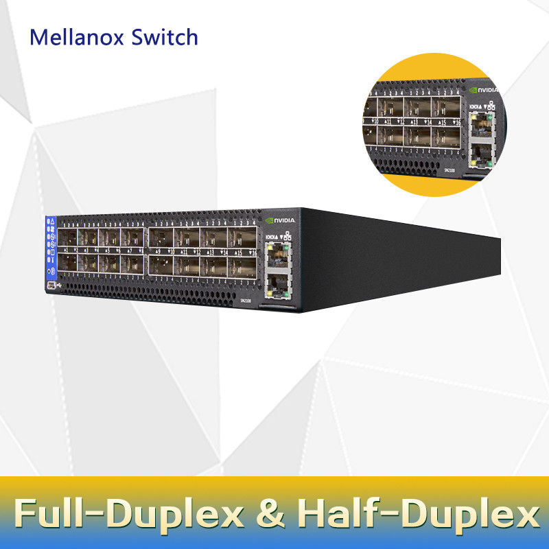 Công tắc 2 lõi Độ sâu ngắn Mellanox SN2000 MSN2100-CB2F 100GbE 1U 16 Cổng QSFP28 2 AC PSU X86