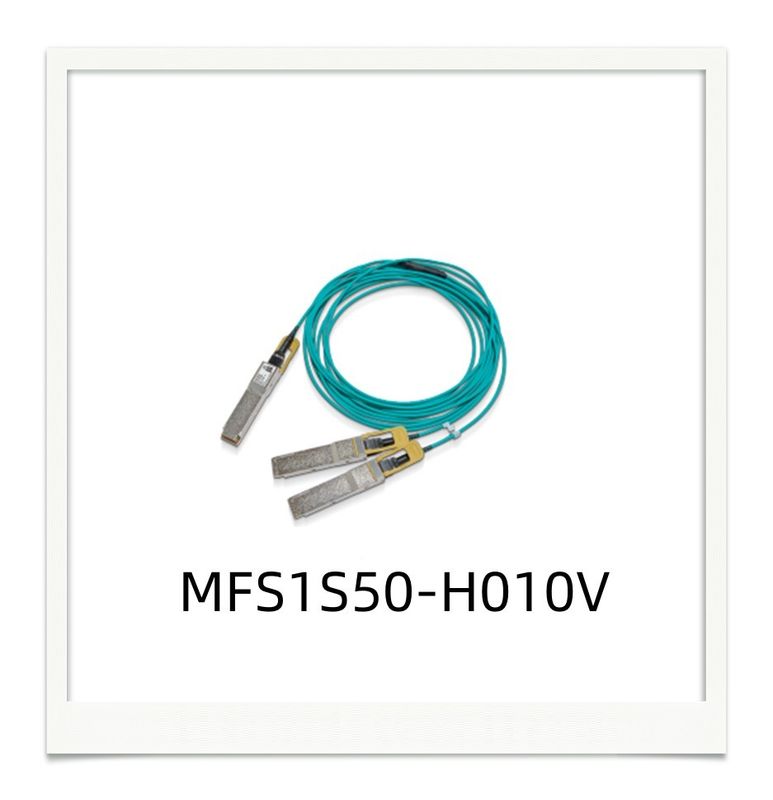MFS1S50-H010V Cáp quang chủ động 200GbE đến 2x100GbE Cáp InfiniBand Cáp Mellanox AOC