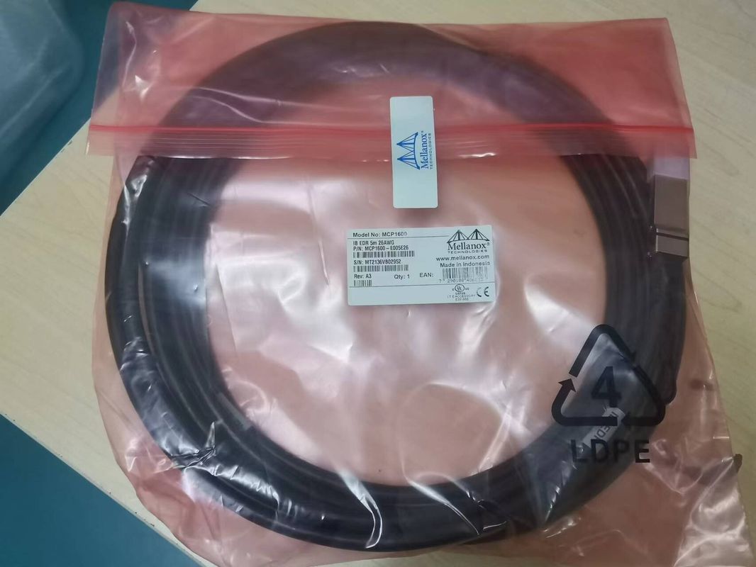 MCP1600-E003E26 Cáp đồng gắn trực tiếp InfiniBand EDR Lên đến 100Gb/S QSFP28 3m Đen 26AWG