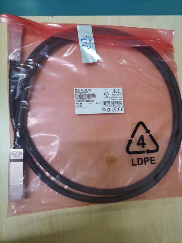 MCP1650-H002E26 Cáp Mellanox Dac Passive Copper Ib HDR Lên đến 200GB/S Qsfp56 2M