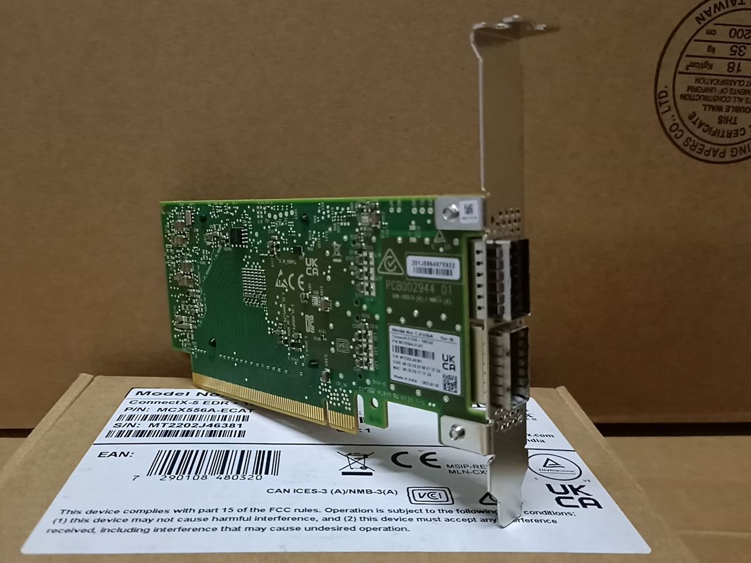 ConnectX-5 VPI Adapter Mellanox Network Card EDR IB 100GbE Cổng kép QSFP28 PCIe3.0 MCX556A-ECAT