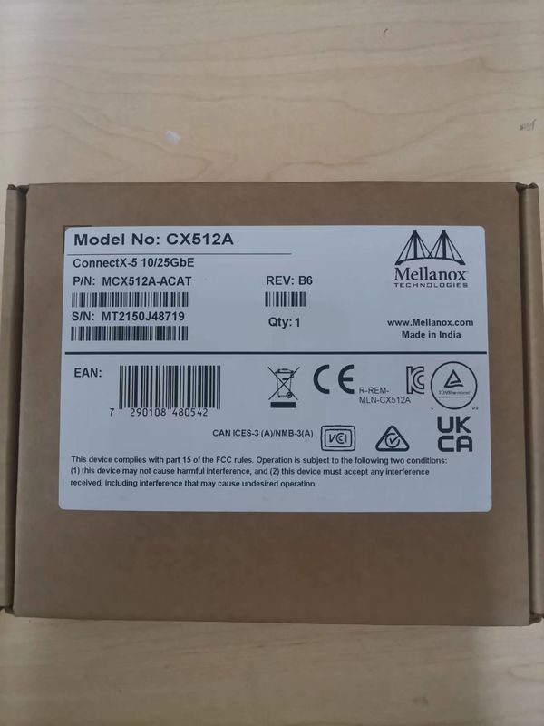 MCX512A-ACAT Mellanox ConnectX-5 EN Network Interface Card 10/25GbE Cổng kép SFP28