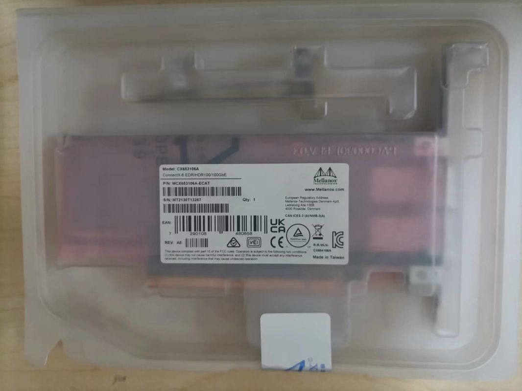 MCX653106A-ECAT gốc kết nối X-6 100Gb / S Cổng kép QSFP56 Adapter Ethernet
