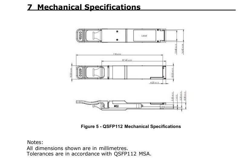 400G QSFP112 SR4 Hot-Plug Multimode Fiber Optic Transceiver 100m Kết nối giữa các trung tâm dữ liệu và kết nối giữa các thiết bị quang học