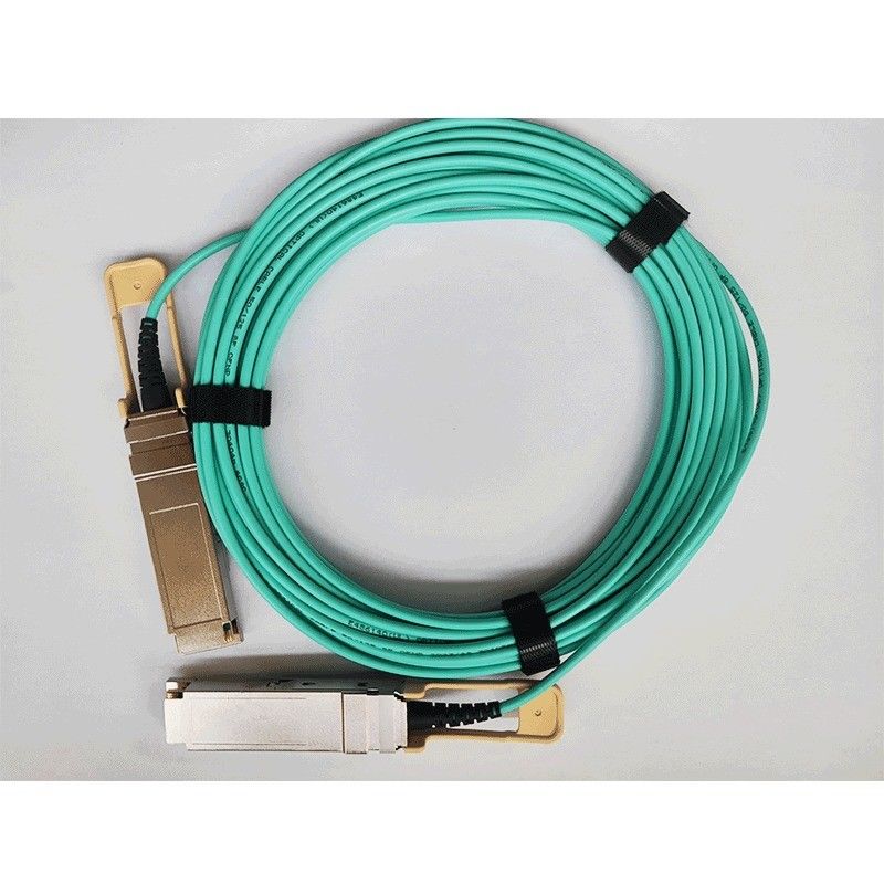 Cáp quang hoạt động 200G QSFP56 26.56GBaud tốc độ truyền dữ liệu tương thích với OM3/OM4 Connector Type QSFP56 Connector