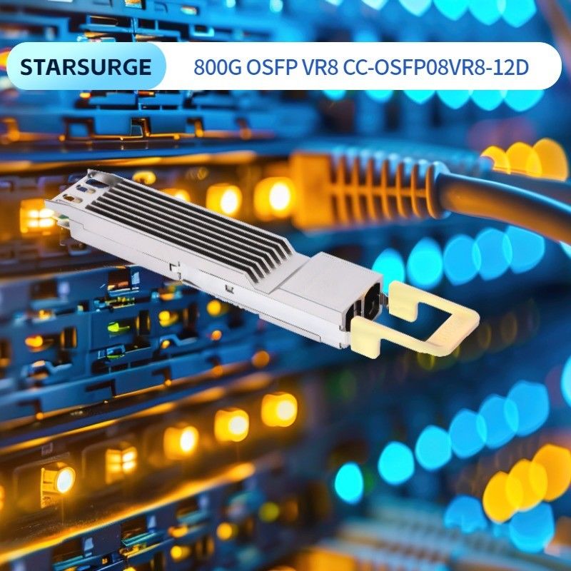 800G VR8 Multi-Mode Hot-Plug Transceiver cho InfiniBand NDR Fiber Optic Equipment và Nhiệt độ hiệu suất 0 °C đến 70 °C
