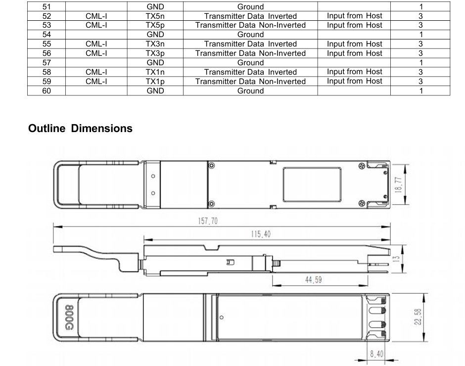 800G VR8 Multi-Mode Hot-Plug Transceiver cho InfiniBand NDR Fiber Optic Equipment và Nhiệt độ hiệu suất 0 °C đến 70 °C