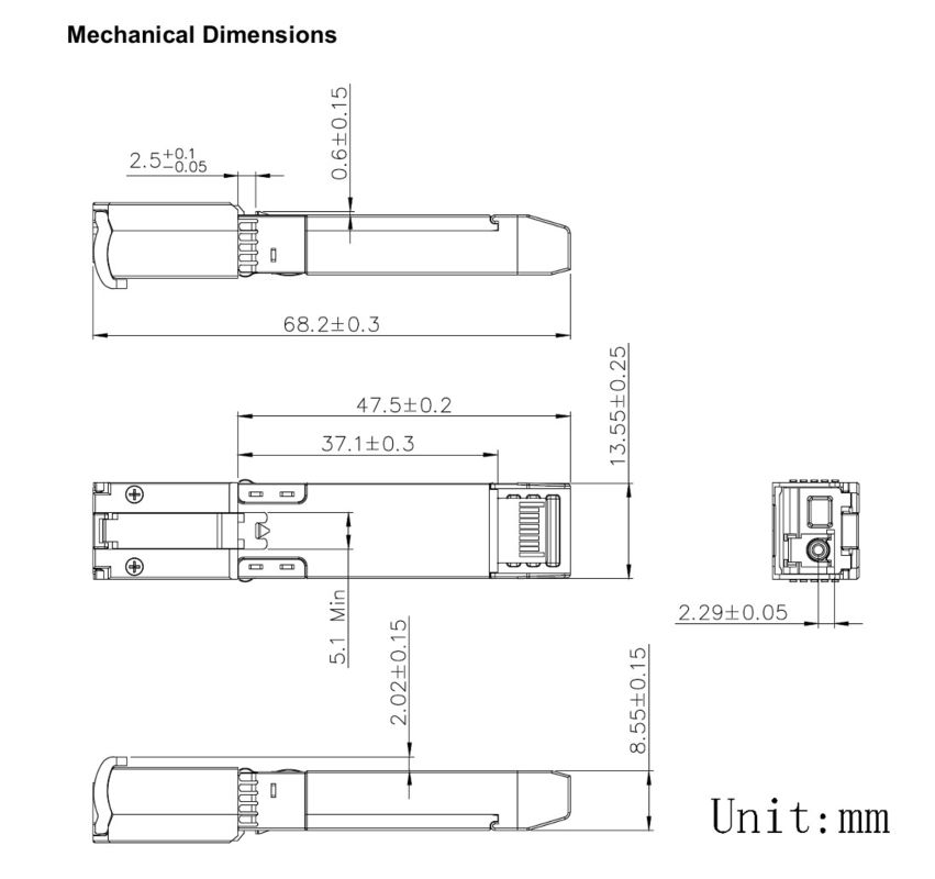 Các giải pháp mạng liền mạch với mô-đun máy thu quang hai chiều SFP 10Gb/s và OTU2/OTU2e với phạm vi lên đến 80km