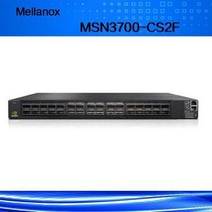 32 cổng Qsfp28 Mellanox Switch MSN3700-CS2f với 2 nguồn cung cấp điện AC và CPU X86 ở độ sâu tiêu chuẩn 43,6 * 433,2 * 590,6 mm