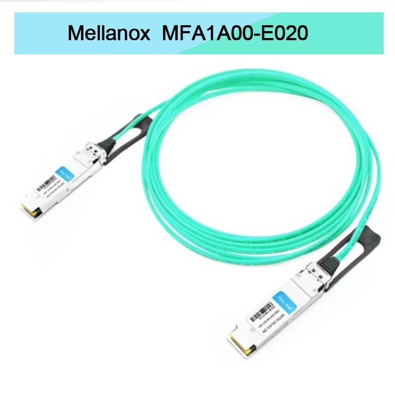 Nvidia Mfa1a00-Xxxx 100GB/S Qsfp28 Mmf Cáp quang hoạt động Mfa1a00-E020 Cáp sợi hoạt động Ib EDR 100GB/S