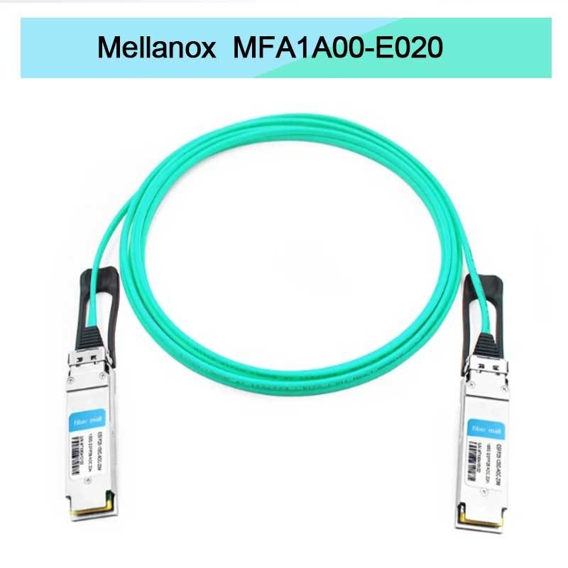 Nvidia Mfa1a00-Xxxx 100GB/S Qsfp28 Mmf Cáp quang hoạt động Mfa1a00-E020 Cáp sợi hoạt động Ib EDR 100GB/S