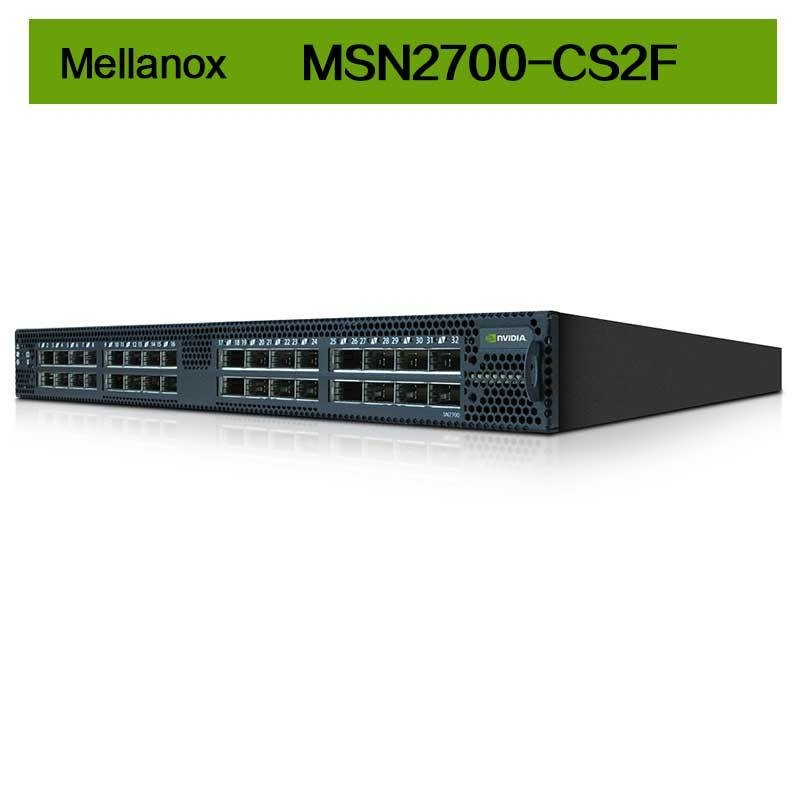 MSN2700-CS2F Mellanox Switch Spectrum dựa trên 32 cổng 100GbE nền tảng Ethernet mở