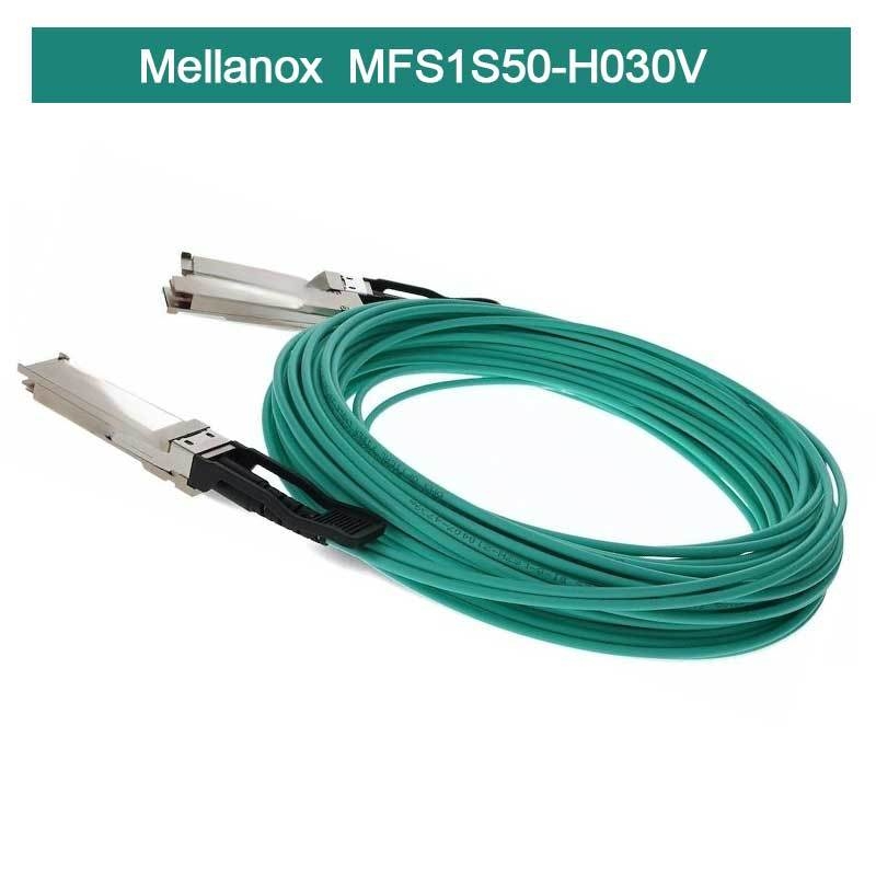 Infiniband Mellanox AOC MFS1S50-H030V VPI HDR & ETH 2x100Gb/S 30M QSFP56 mới và nguyên bản