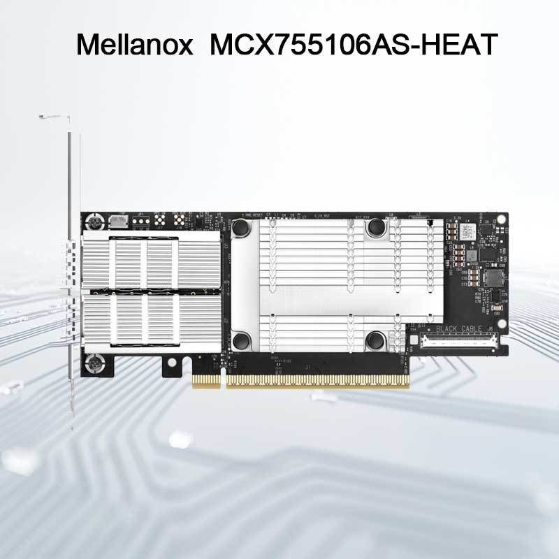 MCX755106as-Tản nhiệt (900-9X7AH-0078-DTZ) Bộ chuyển đổi Ethernet Nvidia Connectx-7 200g với hai cổng