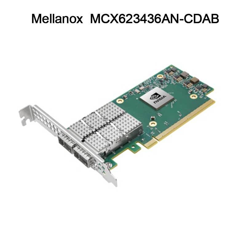 Card bộ điều hợp Nvidia MCX623436an-Cdab Connectx-6 Dx En, 100gbe, Ocp3.0, với Quản lý Host, Dual-Port Qsfp56, Pcie 4.0 X16, Không Crypto, Vít vặn (Tab kéo)