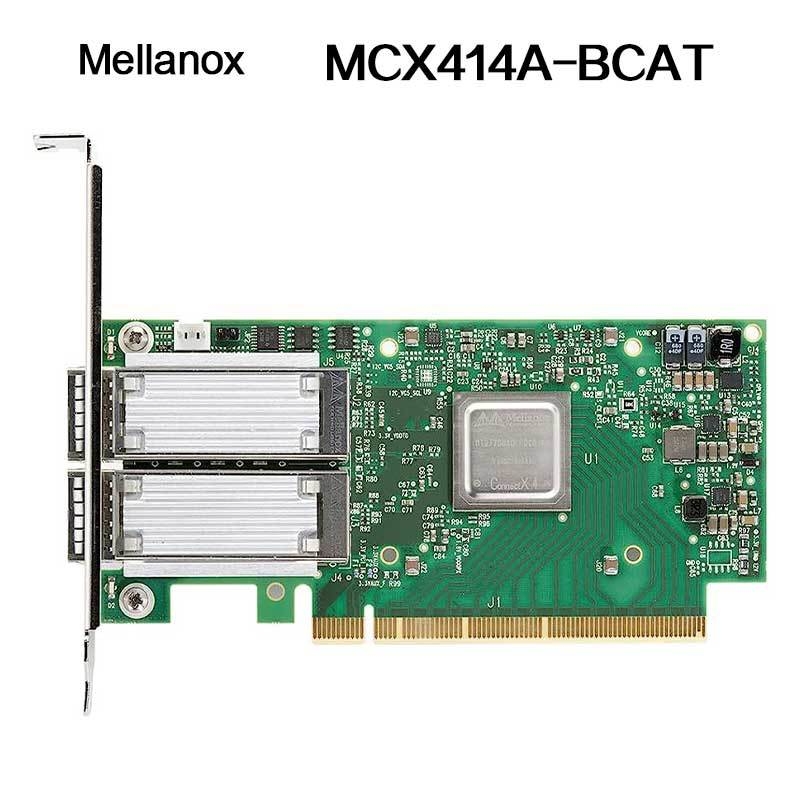 Nvidia 900-9X426-0054-Sq0 MCX414A-Bcat Connectx-4 En Network Interface Card, 40/56gbe Cổng kép Qsfp28, Pcie3.0 X8, Kệ cao