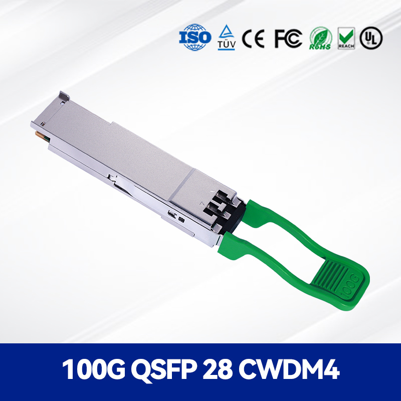 Mô-đun thu phát quang tốc độ cao 100G QSFP28 CWDM4 2km cho mạng xương sống & đô thị, truy cập & tổng hợp