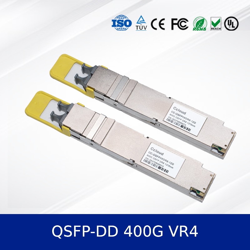 Mô-đun thu phát quang 400G QSFP-DD VR4, tầm xa 50m, PAM4, CMIS 5.0