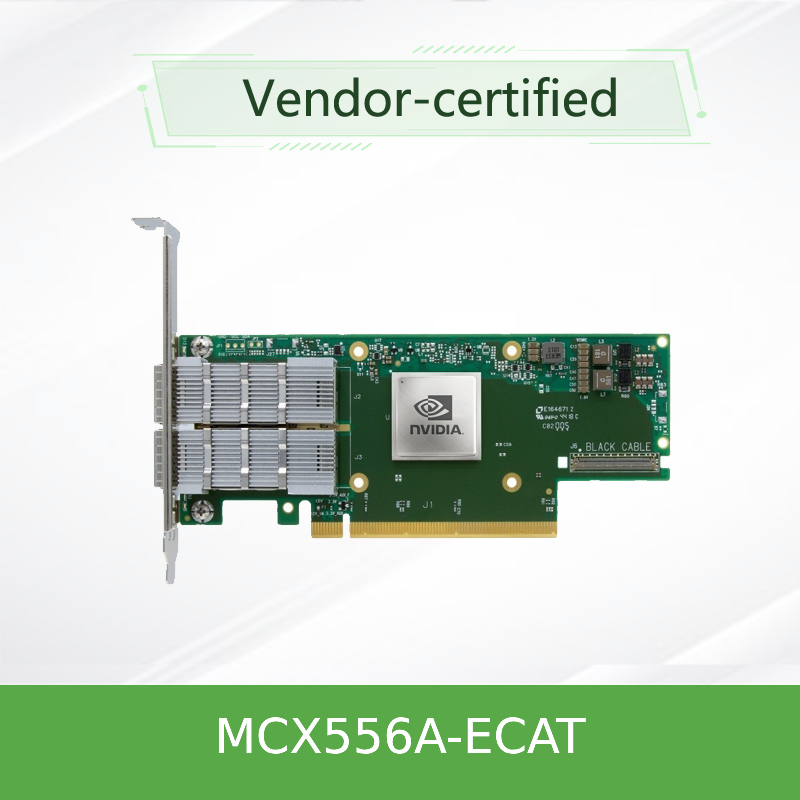 ConnectX-5 VPI Adapter Mellanox Network Card EDR IB 100GbE Cổng kép QSFP28 PCIe3.0 MCX556A-ECAT