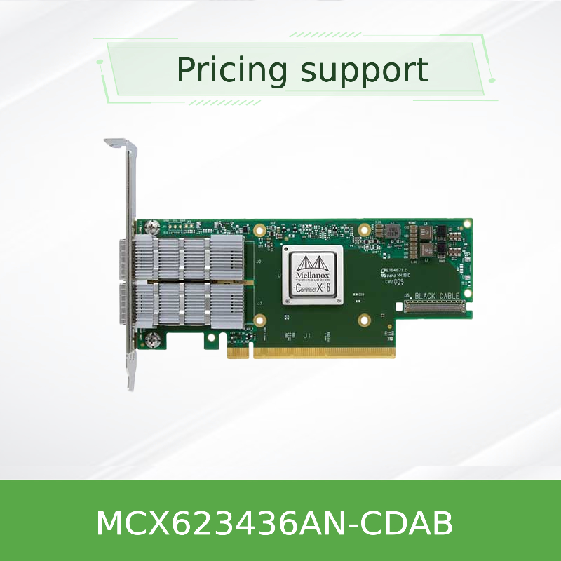 Card bộ điều hợp Nvidia MCX623436an-Cdab Connectx-6 Dx En, 100gbe, Ocp3.0, với Quản lý Host, Dual-Port Qsfp56, Pcie 4.0 X16, Không Crypto, Vít vặn (Tab kéo)