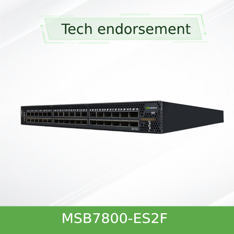 MSB7800-ES2F Mellanox Infiniband Switch Quản lý không chặn cổng EDR 36