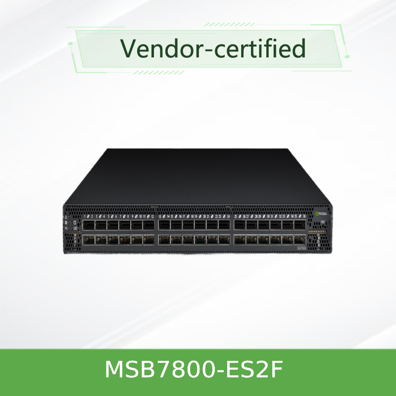 MSB7800-ES2F Công tắc mạng Mellanox InfiniBand EDR 100Gb/S Hệ thống 36 cổng QSFP28 1U