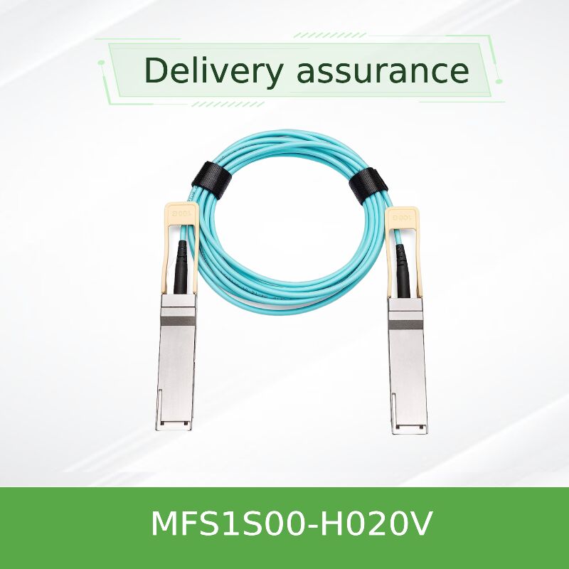 NVIDIA MFS1S00-H020V 20m QSFP56 200Gb / s Cáp quang hoạt động AOC tầm xa cho InfiniBand HDR & 200GbE mạng
