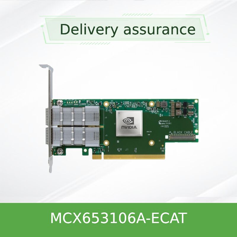 Card mạng InfiniBand Ethernet kép 100Gb/s hai cổng NVIDIA Mellanox ConnectX-6 MCX653106A-ECAT