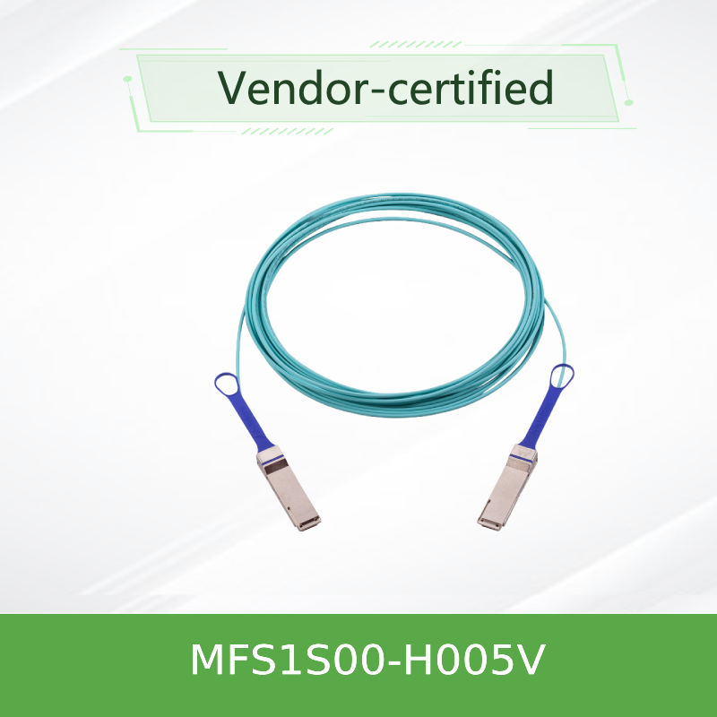 Cáp NVIDIA MFS1S00-H005V – 5m 200G QSFP56 AOC cho InfiniBand HDR & 200GbE